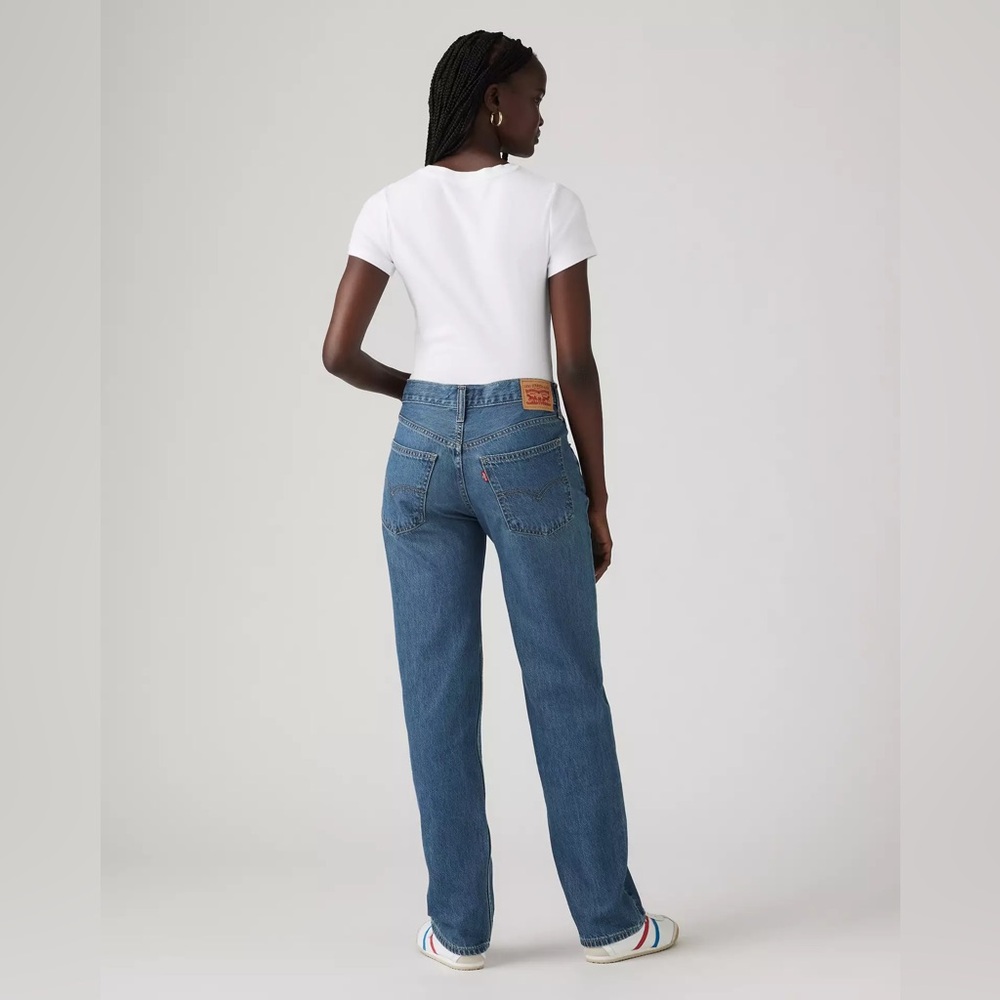 Levi's Women's Straight Leg Jeans – Medium Blue Wash - Picture 3 of 10